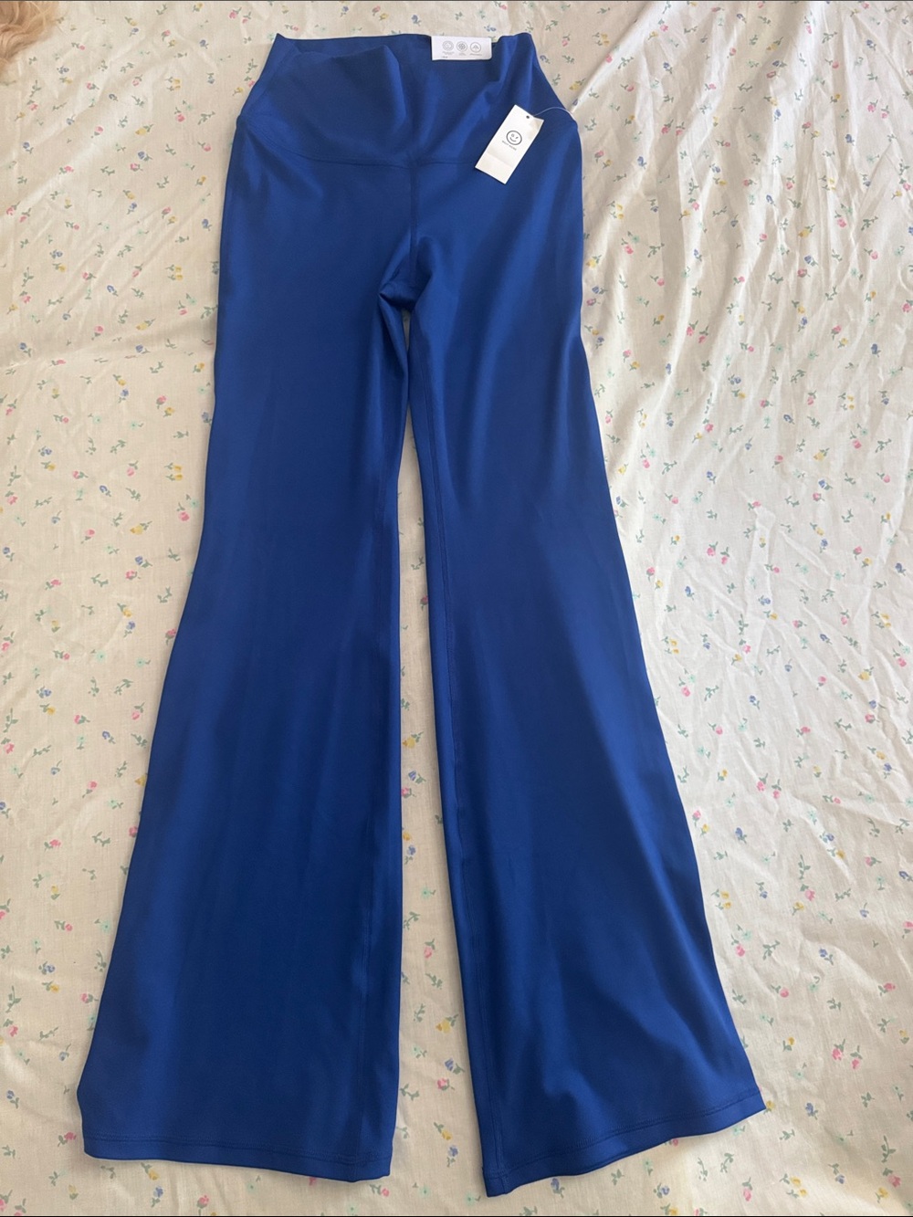 Gilly Hicks Cobalt Blue High-Waist Flared Leggings